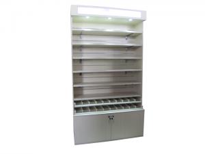 白色三聚氰胺槽板超市展示架 木制商超展示架系列廠家直銷