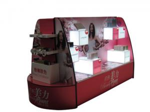 時(shí)尚中纖板化妝品展示架 三聚氰胺化妝品專賣店貨架廠家批發(fā)