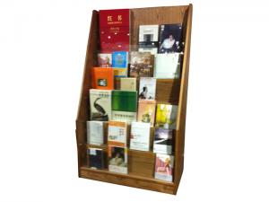 簡約圖書館胡桃木書架 書店辦公室木制亞克力書架廠家批發(fā)